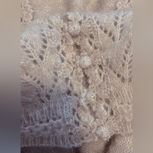 Sezane Women's V-Neck Sweater in Soft Brown - Picture 5 of 8